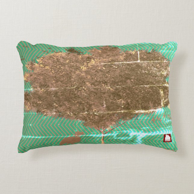 ZALMAXI HOME green brown abstract tree Accent Pill Accent Pillow (Front)
