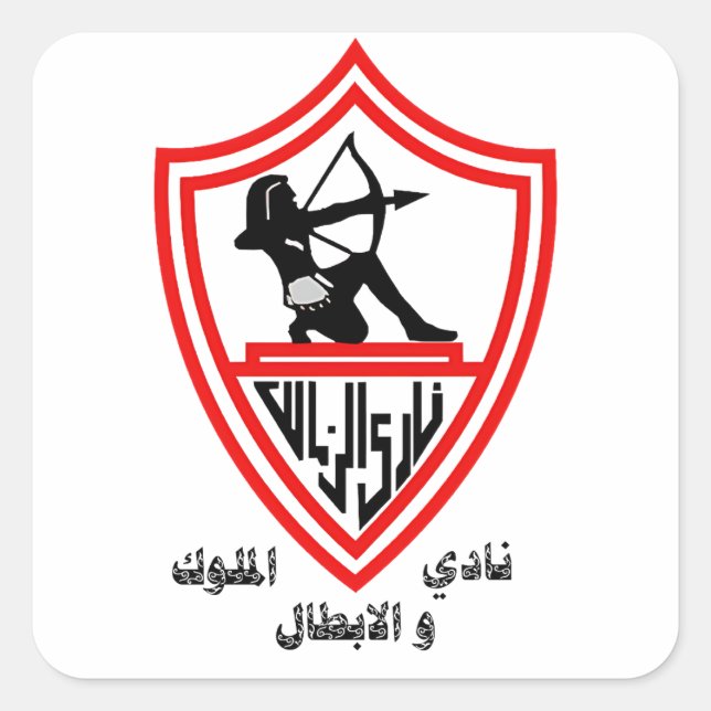 Zamalek SC - Egyption Kings and Champions Club Square Sticker (Front)