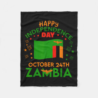 Zambia 61st Independence Day Zambian Pride Zambia Fleece Blanket