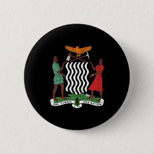 Zambia Coat of Arms 2 Inch Round Button
