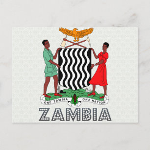 Zambia Coat of Arms Postcard