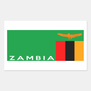 zambia country flag text name sticker