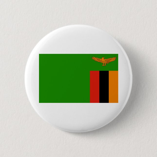 Zambia Flag 2 Inch Round Button (Front)
