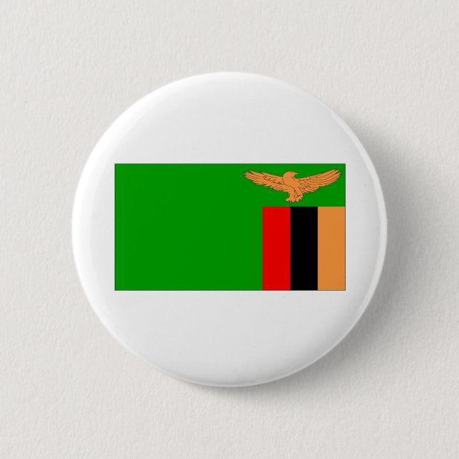 Zambia Flag 2 Inch Round Button (Front)