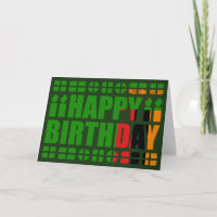 Zambia Flag Birthday Card