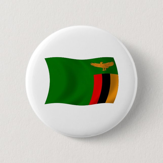 Zambia Flag Button (Front)