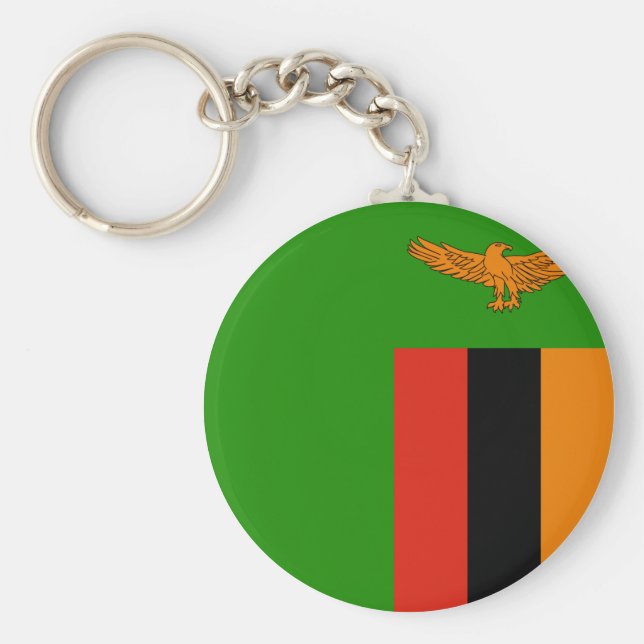 Zambia Flag Keychain (Front)