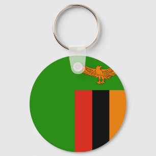 zambia flag keychain