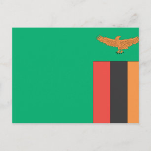 Zambia Flag Postcard