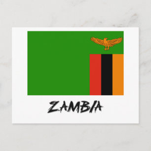 Zambia Flag Postcard