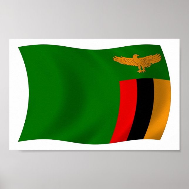 Zambia Flag Poster Print (Front)