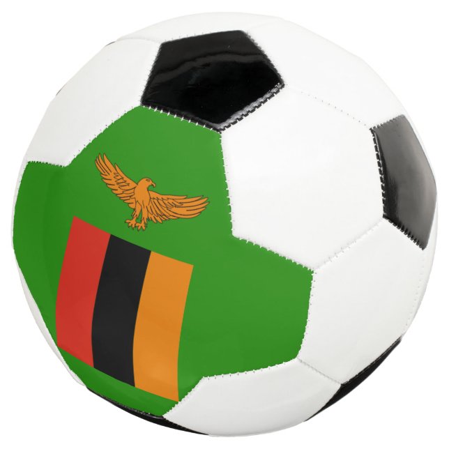 zambia flag soccer ball (Three Quarter)