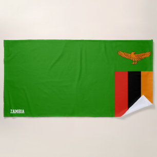 Zambia Flag Splendid Patriotic Beach Towel