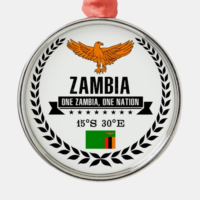 Zambia Metal Ornament (Front)