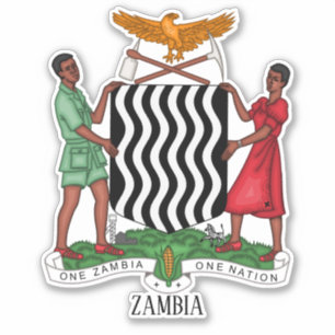 Zambia National Coat Of Arms Patriotic 
