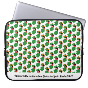 ZAMBIA Psalm 33:12 Blessed Nation Scripture Laptop Laptop Sleeve