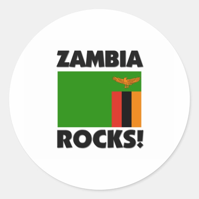 Zambia Rocks Classic Round Sticker (Front)