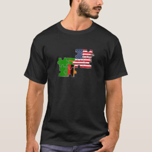 Zambia USA Zambian American Flag T-Shirt