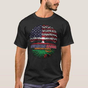 Zambia Zambian US American USA United States Tree T-Shirt