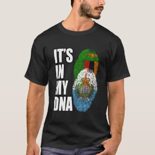 Zambian And Sammarinese Mix Heritage Dna Flag T-Shirt