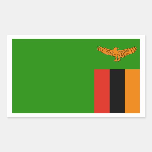 Zambian Flag, Flag of Zambia Sticker (Front)