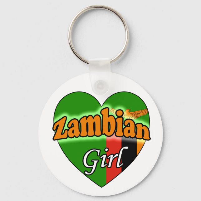 Zambian Girl Sleutelhanger Keychain (Front)
