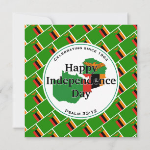 ZAMBIAN INDEPENDENCE Celebrating Zambia Holiday Card
