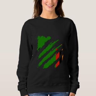 Zambian Pride Vintage Zambian Roots Zambia Flag Be Sweatshirt