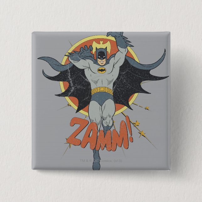 ZAMM Batman Graphic 2 Inch Square Button (Front)