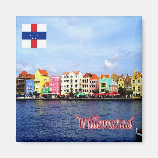 zAN003 WILLEMSTAD, Netherlands Antilles, Fridge Magnet (Front)