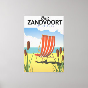 Zandvoort Netherlands travel poster Canvas Print