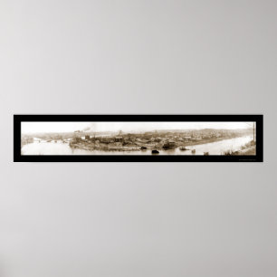 Zanesville OH Birdseye Photo 1913 Poster