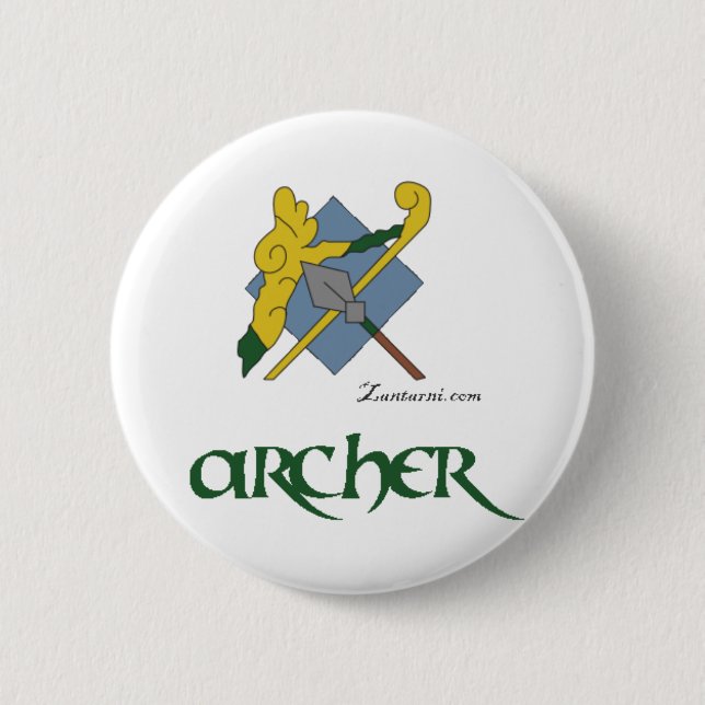 Zantarni Iconic Archer 2 Inch Round Button (Front)