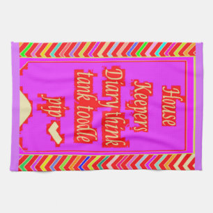  ZANY ART DESIGN WITH HOUSEKEEPER WORDS KITCHEN TOWEL