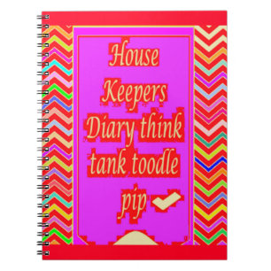  ZANY ART DESIGN WITH HOUSEKEEPER WORDS NOTEBOOK