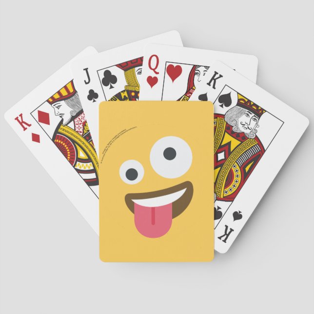 Zany Face Emoji  Playing Cards (Back)