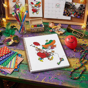 Zany Woman Running Clown Planner