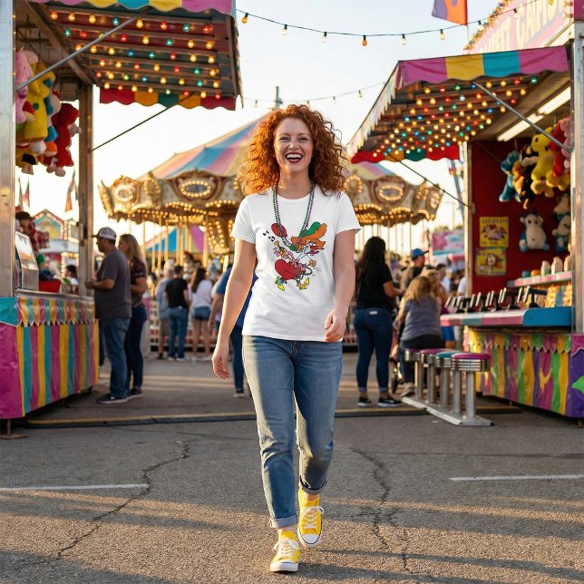 Zany Woman Running Clown T-Shirt (Creator Uploaded)