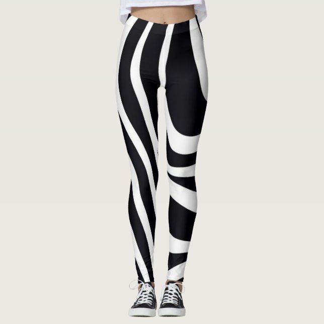 Zany Zebra Zest Leggings (Front)