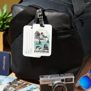 Zanzibar Africa Retro Vintage Travel Luggage Tag