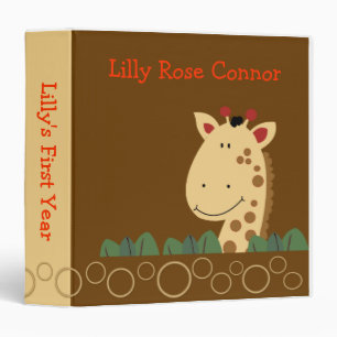 ZANZIBAR GIRAFFE Baby Photo Album Binder 1.5
