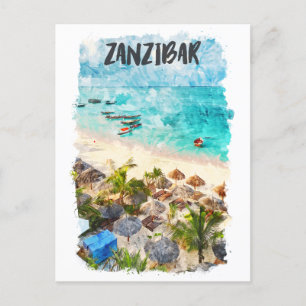 Zanzibar Tansania Vintage Travel  Postcard