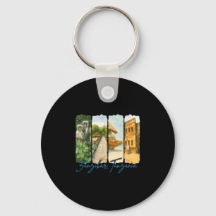 Zanzibar Tanzania Traveling Trip Brushstroke Souve Keychain