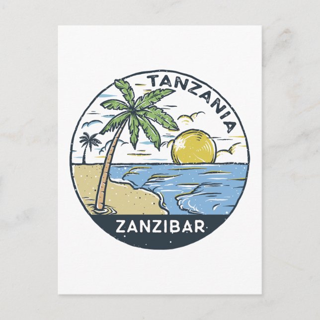 Zanzibar Tanzania Vintage Postcard (Front)