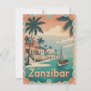 Zanzibar Vintage Postcard