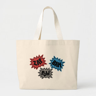 ZAP BAM POW Comic Sound FX - Original Large Tote Bag