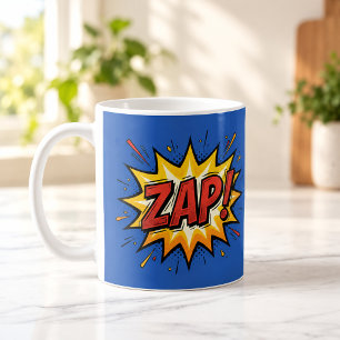 ZAP Comic Book Pop Art Blue Mug