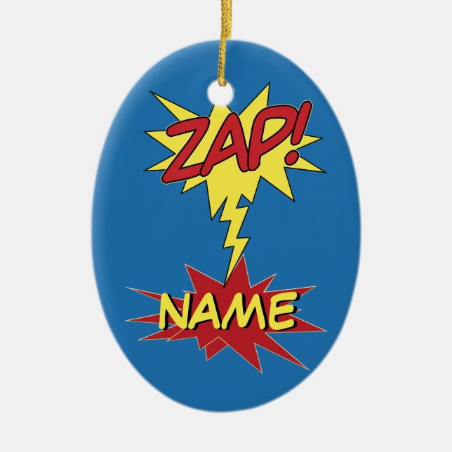 ZAP! custom ornamenr Ceramic Ornament (Front)