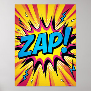 ZAP! Electric Pop – Retro Comic Explosion Poster  