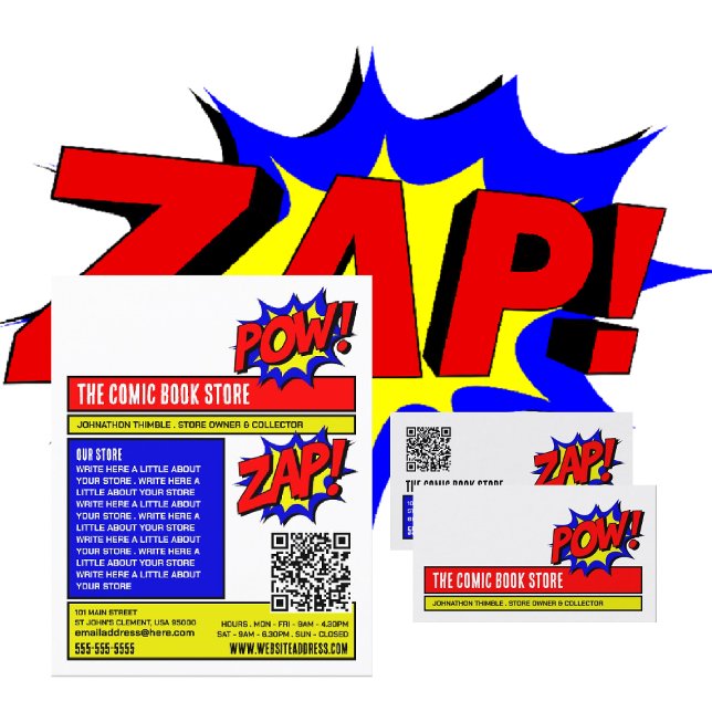 Zap & Pow - Comic Book Store/Collector Flyer (Creator Uploaded)